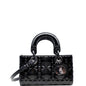Christian Dior Lady D-Joy Diamond Motif Chain Shoulder Bag Black