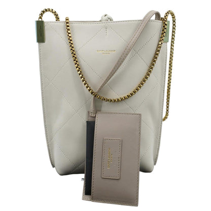 Saint Laurent Leather White Shoulder Bag Style 2