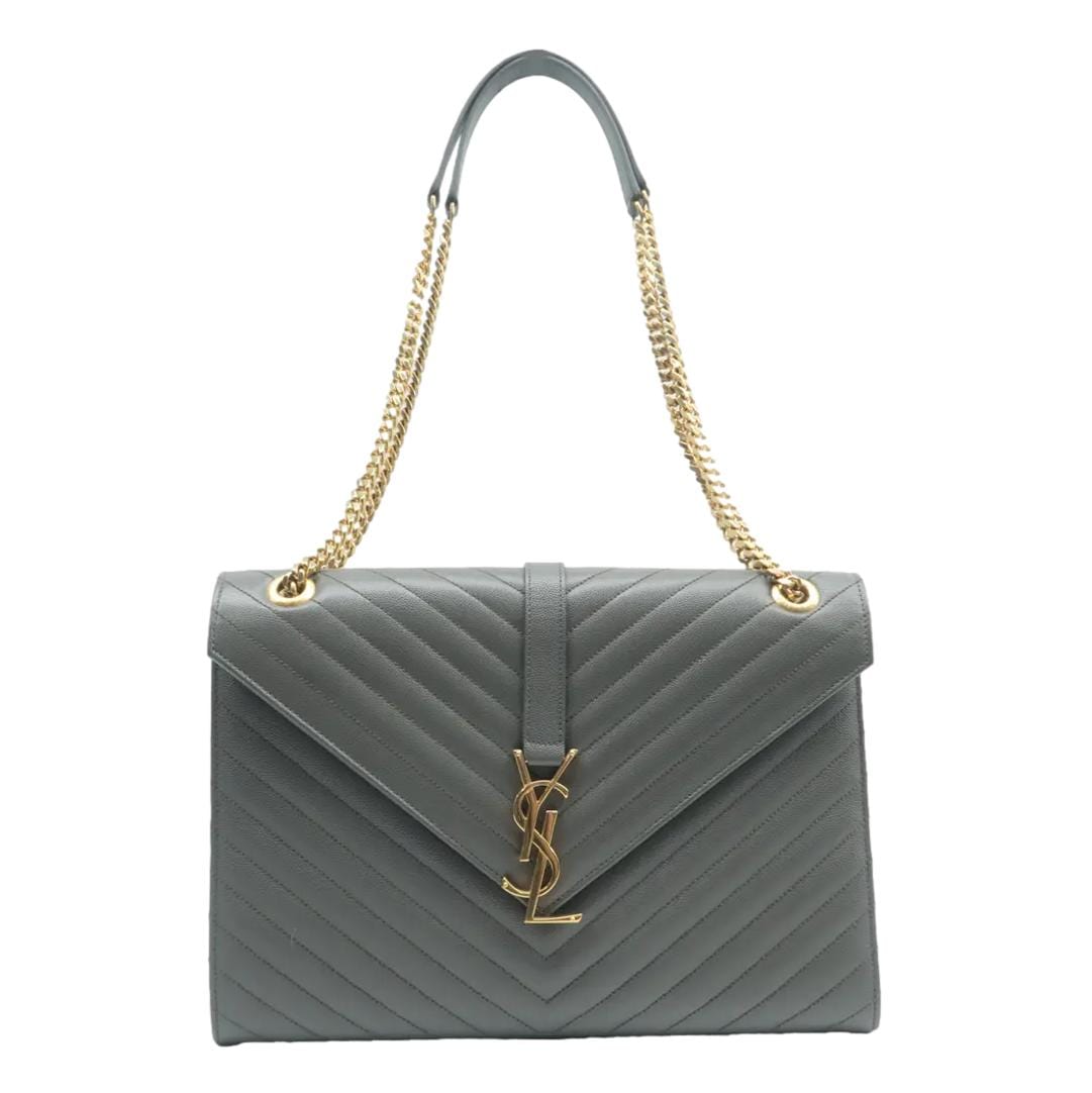 Saint Laurent Envelope Leather Red Shoulder Bag Style 13