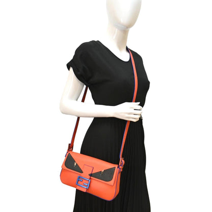 Fendi Baguette Calfskin Red Crossbody