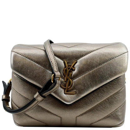 Saint Laurent Loulou Leather Gold Crossbody