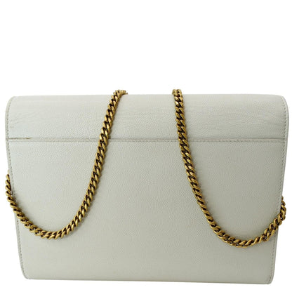 Saint Laurent Cassandra White Crossbody