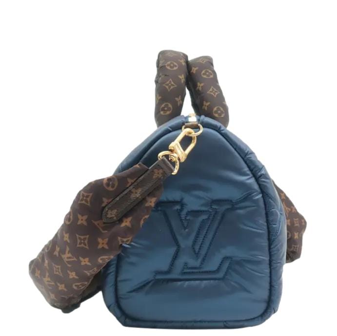 LOUIS VUITTON 25 Bandouliere Monogram Nylon Shoulder Bag Navy Blue