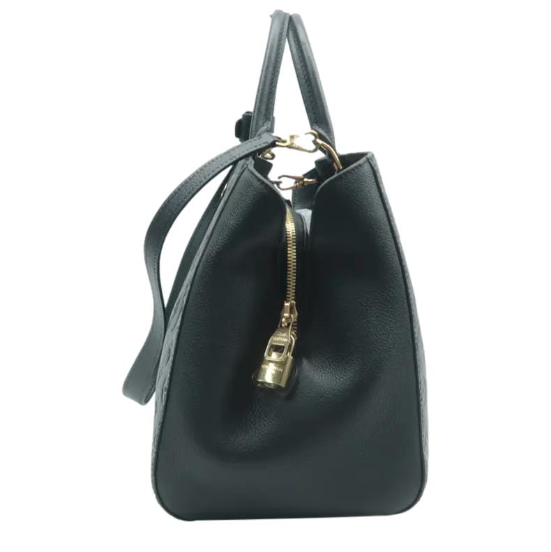 LOUIS VUITTON Montaigne GM Empreinte Leather Shoulder Bag Black