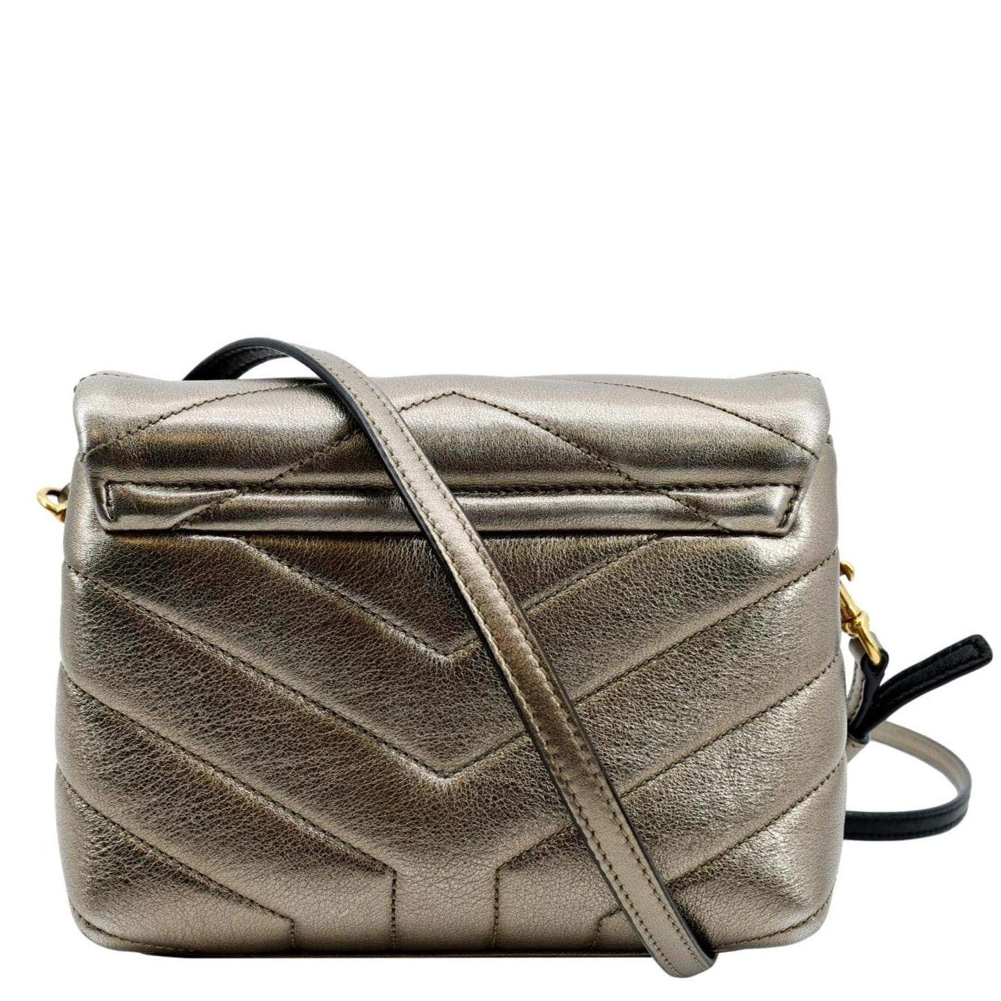 Saint Laurent Loulou Leather Gold Crossbody