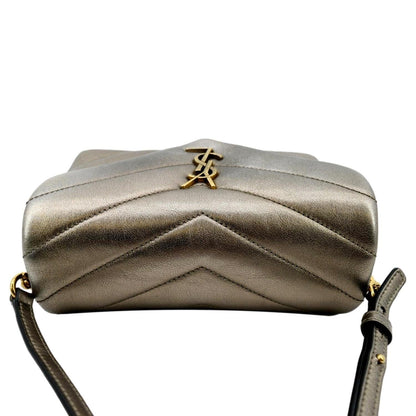 Saint Laurent Loulou Leather Gold Crossbody