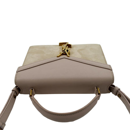 Saint Laurent Cassandra Leather Cream Shoulder Bag
