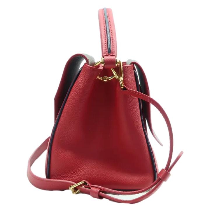 LOUIS VUITTON Double V Monogram Leather Shoulder Bag Cerise
