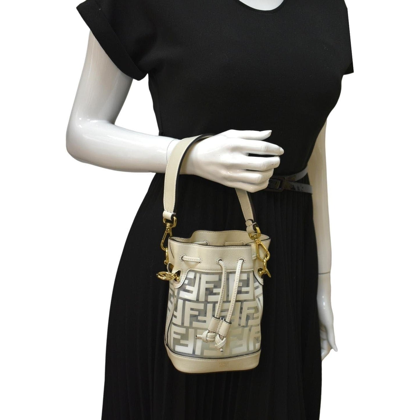 Fendi Mon Tresor Leather White Handbag