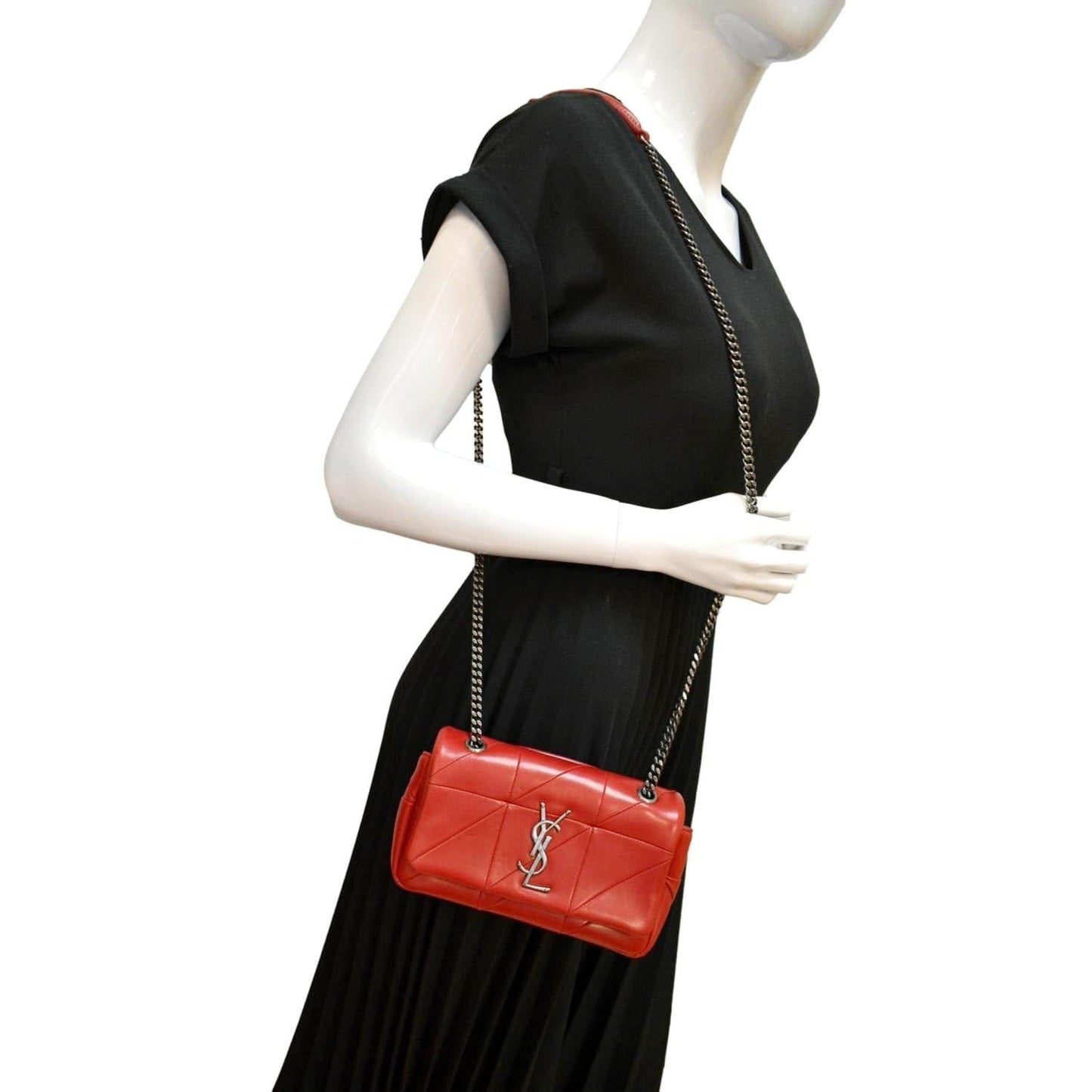 Saint Laurent Jamie Leather Red Shoulder Bag Leather