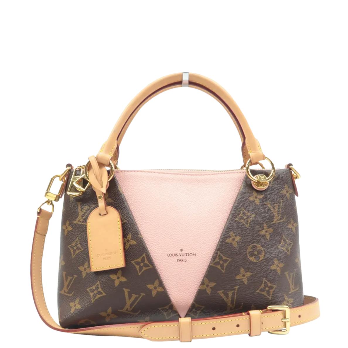 LOUIS VUITTON V BB Monogram Canvas Shoulder Bag Rose Poudre