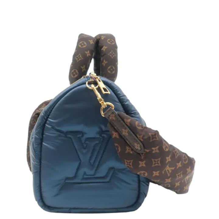 LOUIS VUITTON 25 Bandouliere Monogram Nylon Shoulder Bag Navy Blue