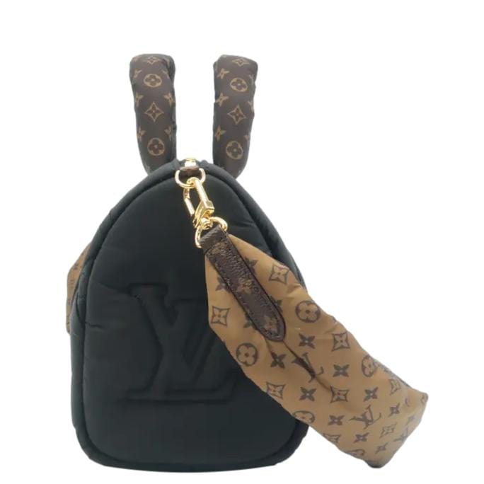 LOUIS VUITTON 25 Bandouliere Monogram Nylon Shoulder Bag Black