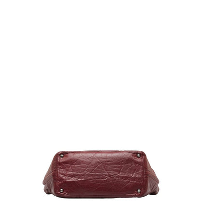 Chanel Big Coca-Cola Chain Tortoise Bag Wine Red Leather Chanel