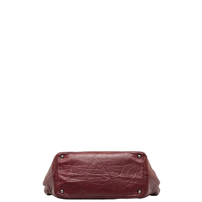 Chanel Big Coca-Cola Chain Tote Bag Wine Red Leather Chanel