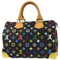 Louis Vuitton 2004 Black Monogram Multicolor Speedy 30 Handbag M92642