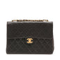 CHANEL DECAMATRASE Lambskinkin Single Flap Double Chain Bag Black Gold 4th