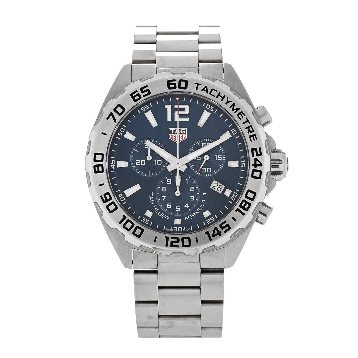 Stainless Steel 43mm Formula 1 Chronograph Quartz Watch Blue CAZ101K