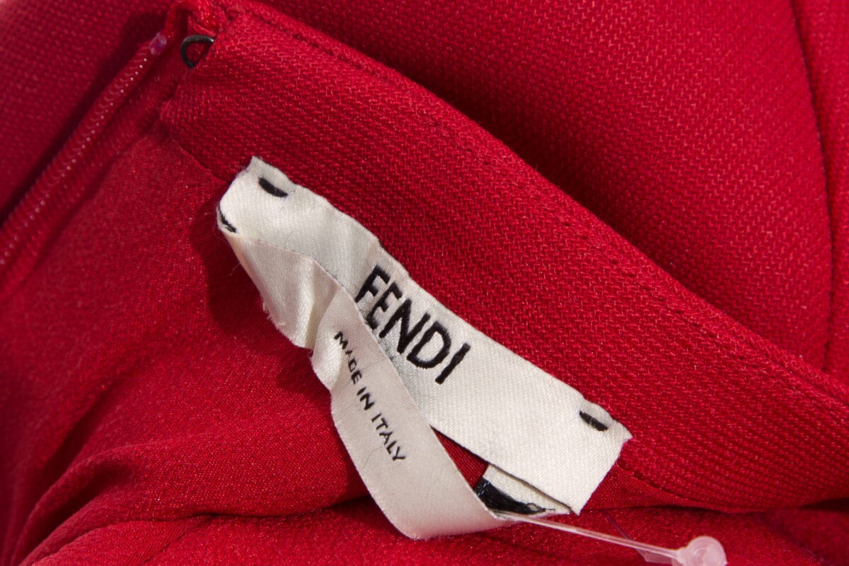 Fendi Red Double Breasted Dress SZ 40