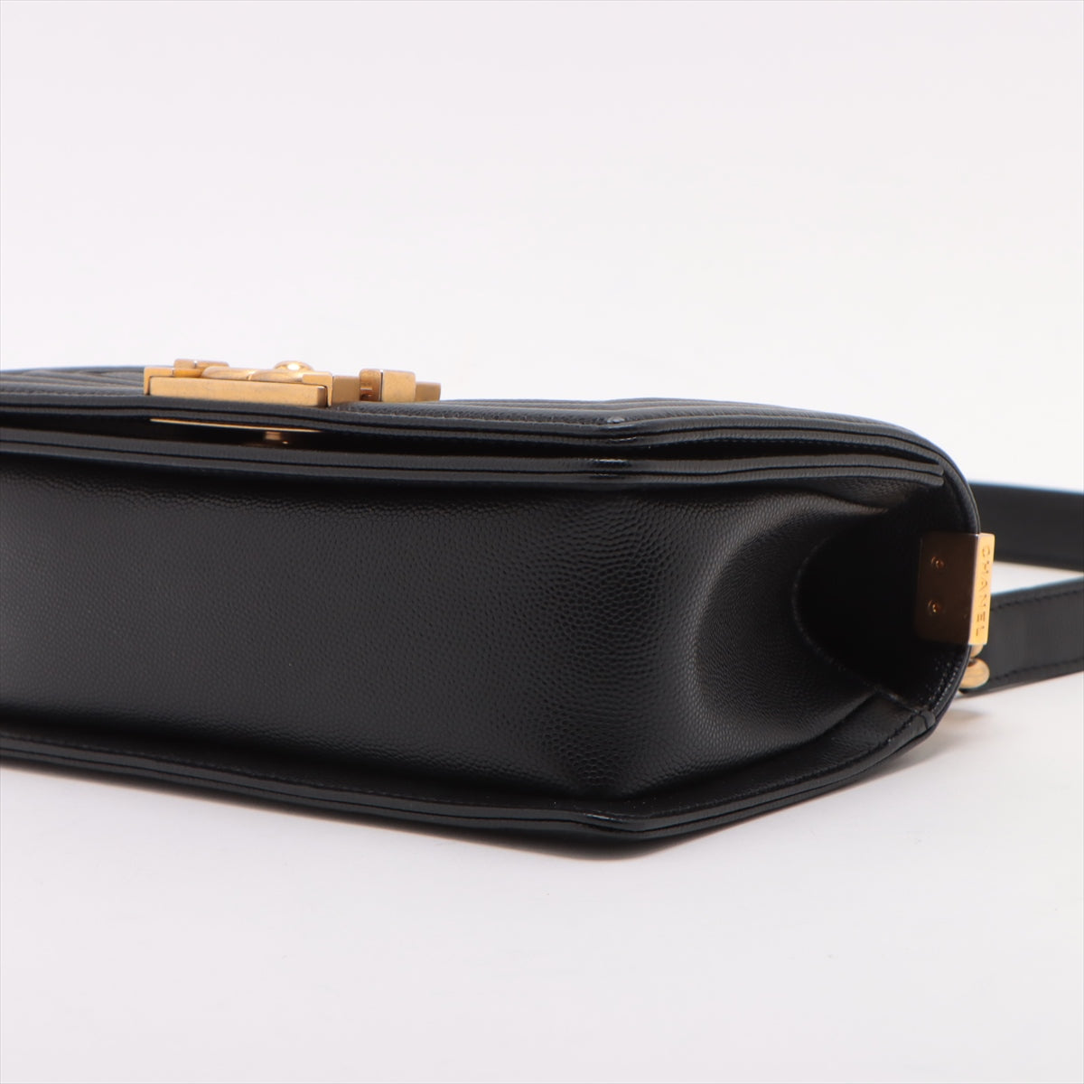 Chanel Boy Small Caviar Black Chain Shoulder Bag