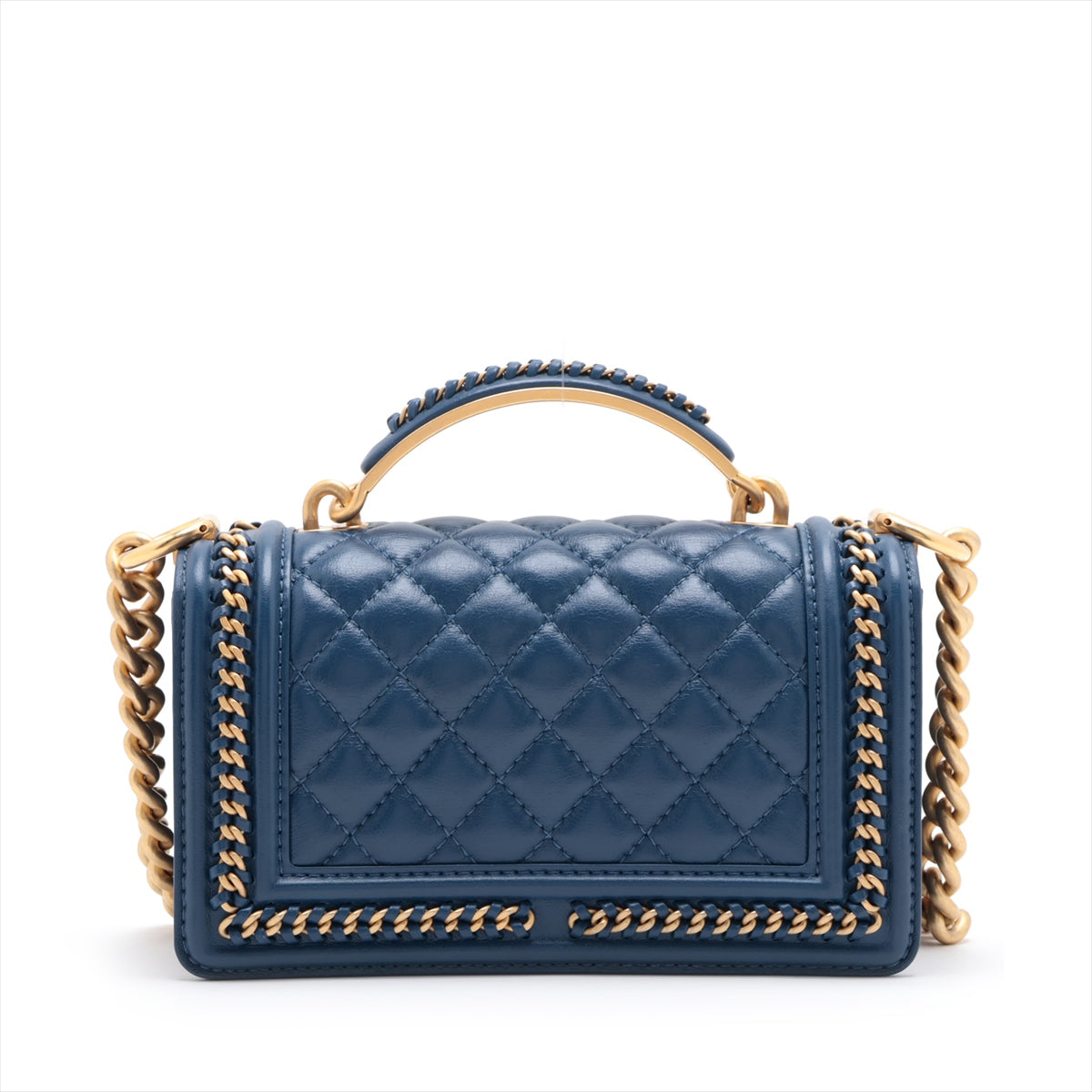 Chanel Boy Chanel 20 Small Chain Leather Shoulder Bag Blue G A67085
