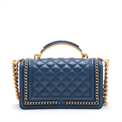 Chanel Boy Chanel 20 Small Chain Leather Shoulder Bag Blue G A67085