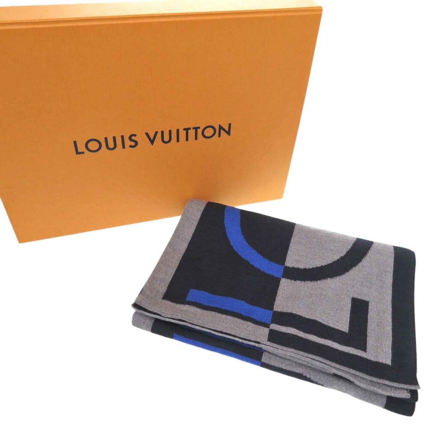 Louis Vuitton  Navy Wool Shawl