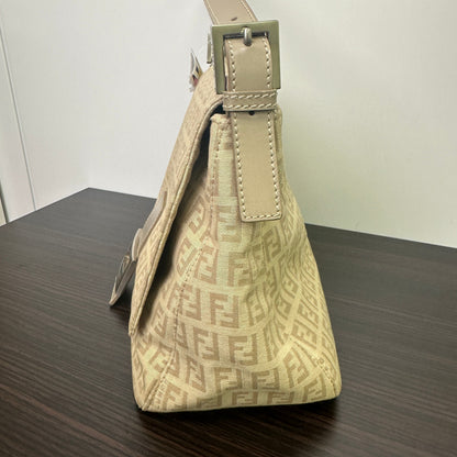 Fendi Beige Zucchino Canvas Mama Forever Shoulder Bag LB124925