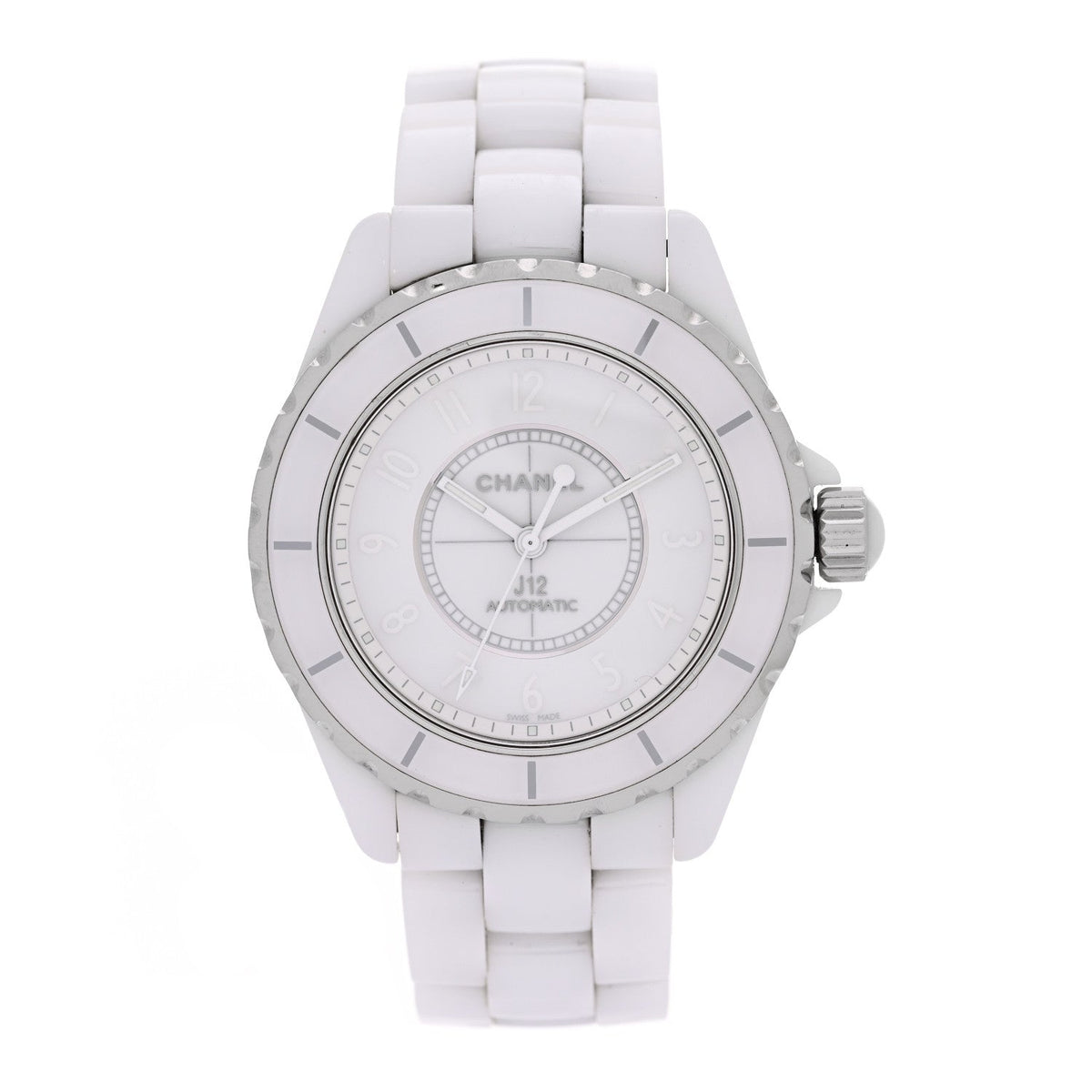 Stainless Steel Ceramic 38mm J12 Phantom Automatic Watch White