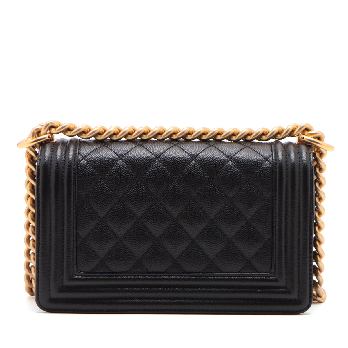 Chanel Boy Small Caviar Black Chain Shoulder Bag