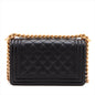 Chanel Boy Small Caviar Black Chain Shoulder Bag Style 2