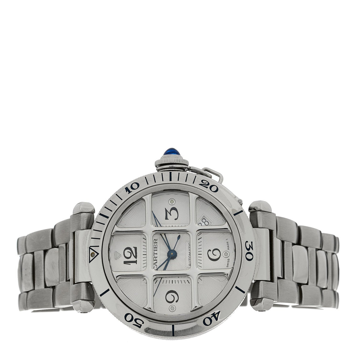 Stainless Steel 38mm Pasha C Grille Automatic Watch