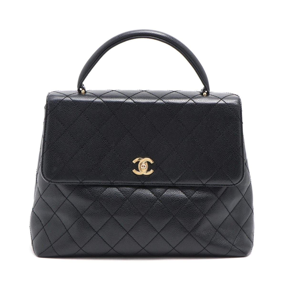 Chanel Kelly Caviar Black Handbag Style