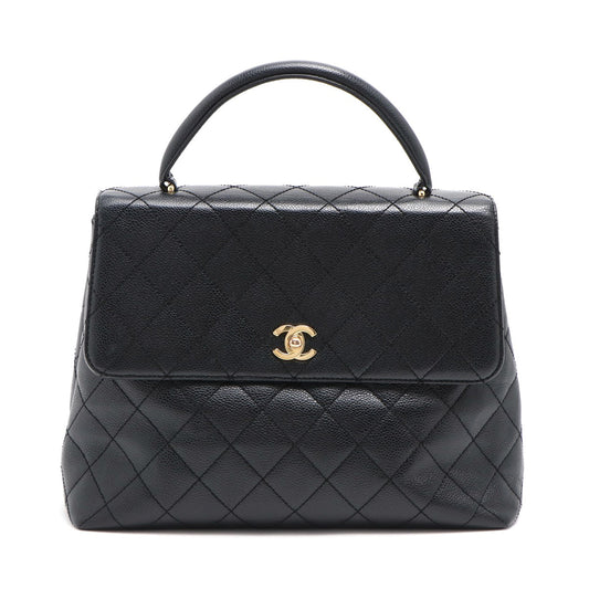 Chanel Kelly Caviar Black Handbag Style