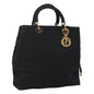 Christian Dior Lady Dior Bag Nylon Black Nylon Handbag