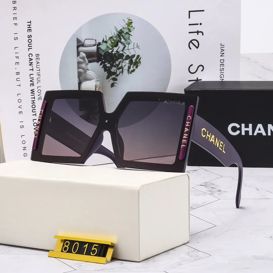 4 COLORS LARGE SIZE SQUARE SUNGLASSES FOR FEMALE