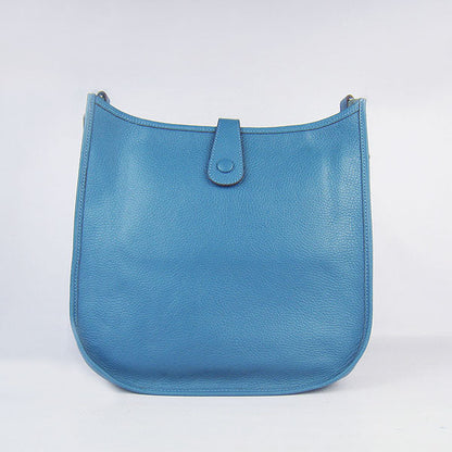 Luxury Hermes Evelyne I Handbag Blue Silver