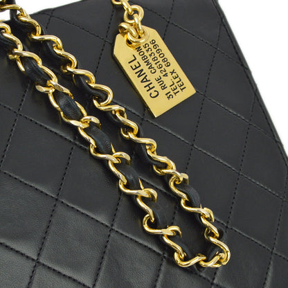 Chanel Black Lambskin 2way Handbag Shoulder Bag