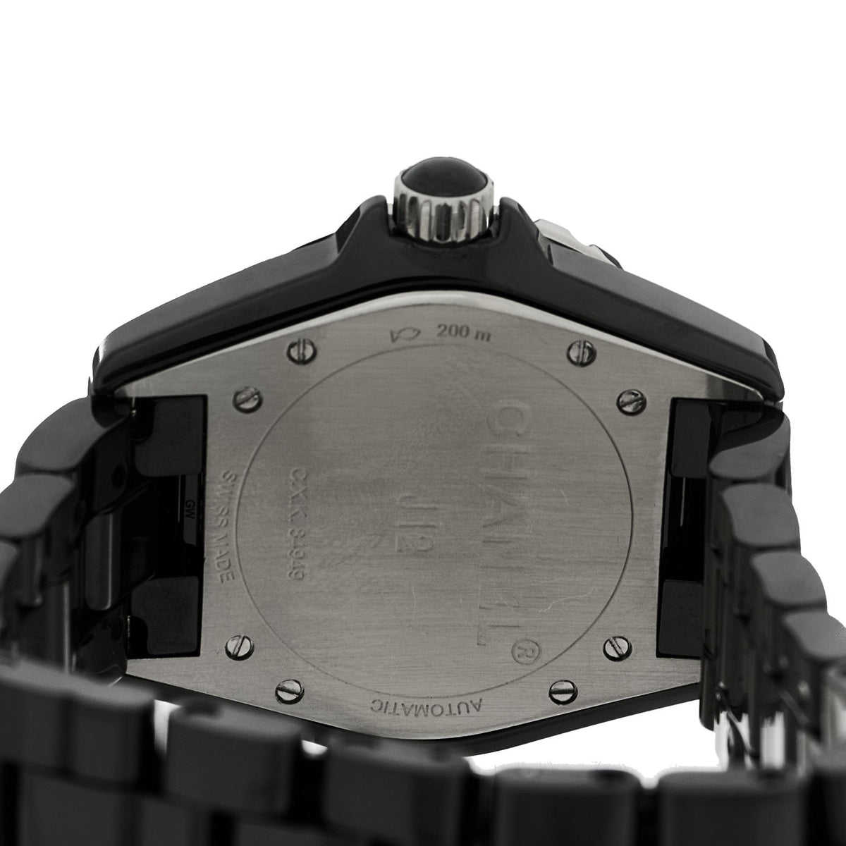 Stainless Steel Ceramic 38mm J12 Phantom Automatic Watch Black