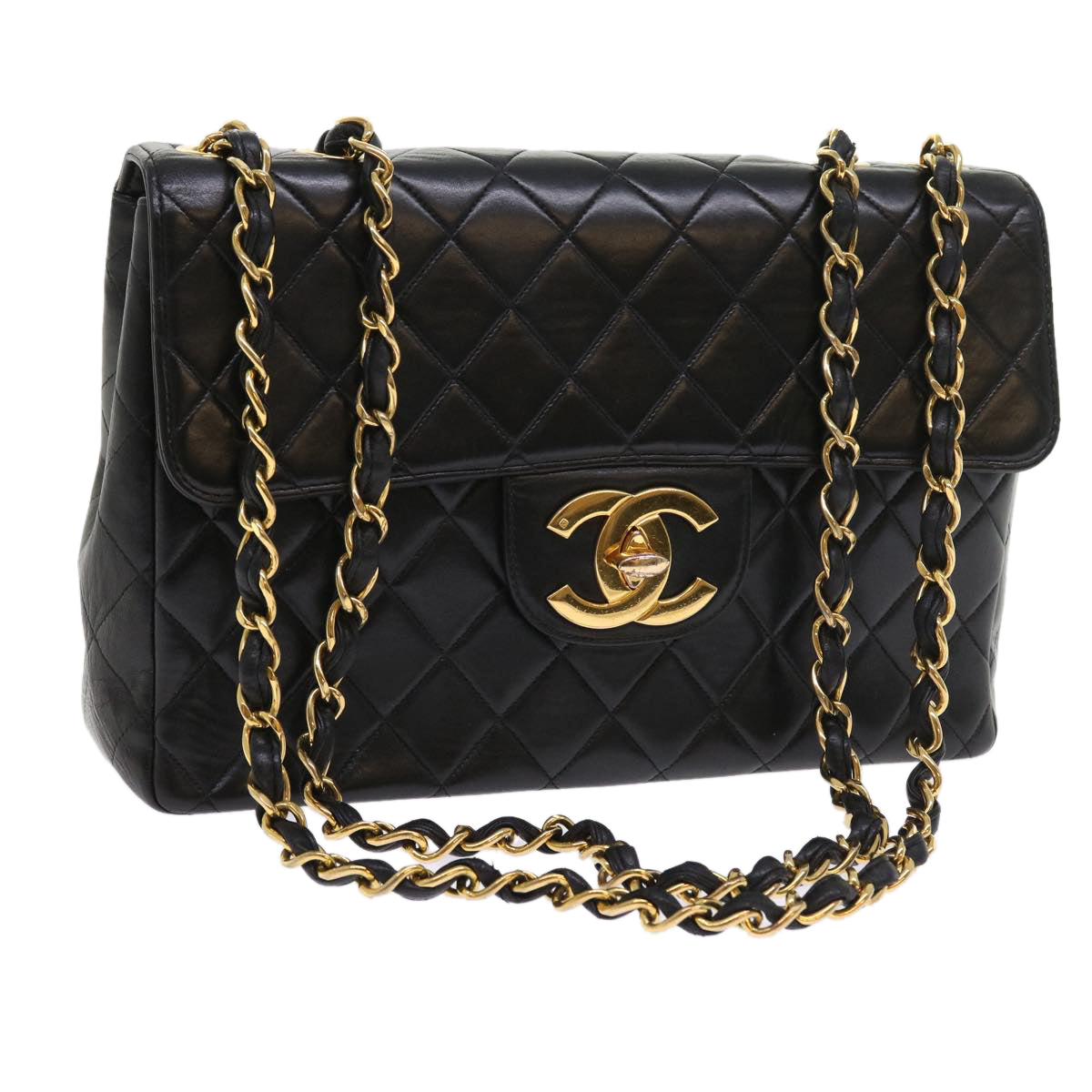 Chanel Leather Black Chain Shoulder Bag Style