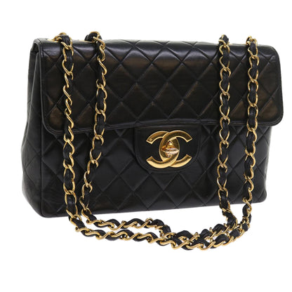 Chanel Leather Black Chain Shoulder Bag