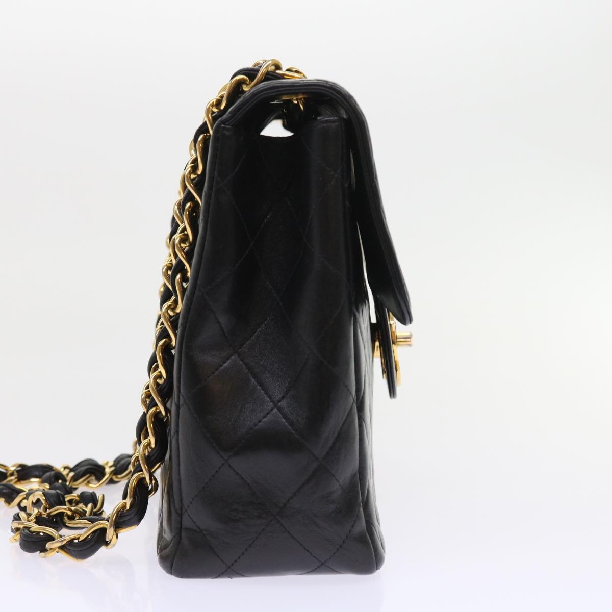 Chanel Leather Black Chain Shoulder Bag
