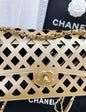 Chanel 21 Ss Gold Diamond Pattern Cf Chain Bag