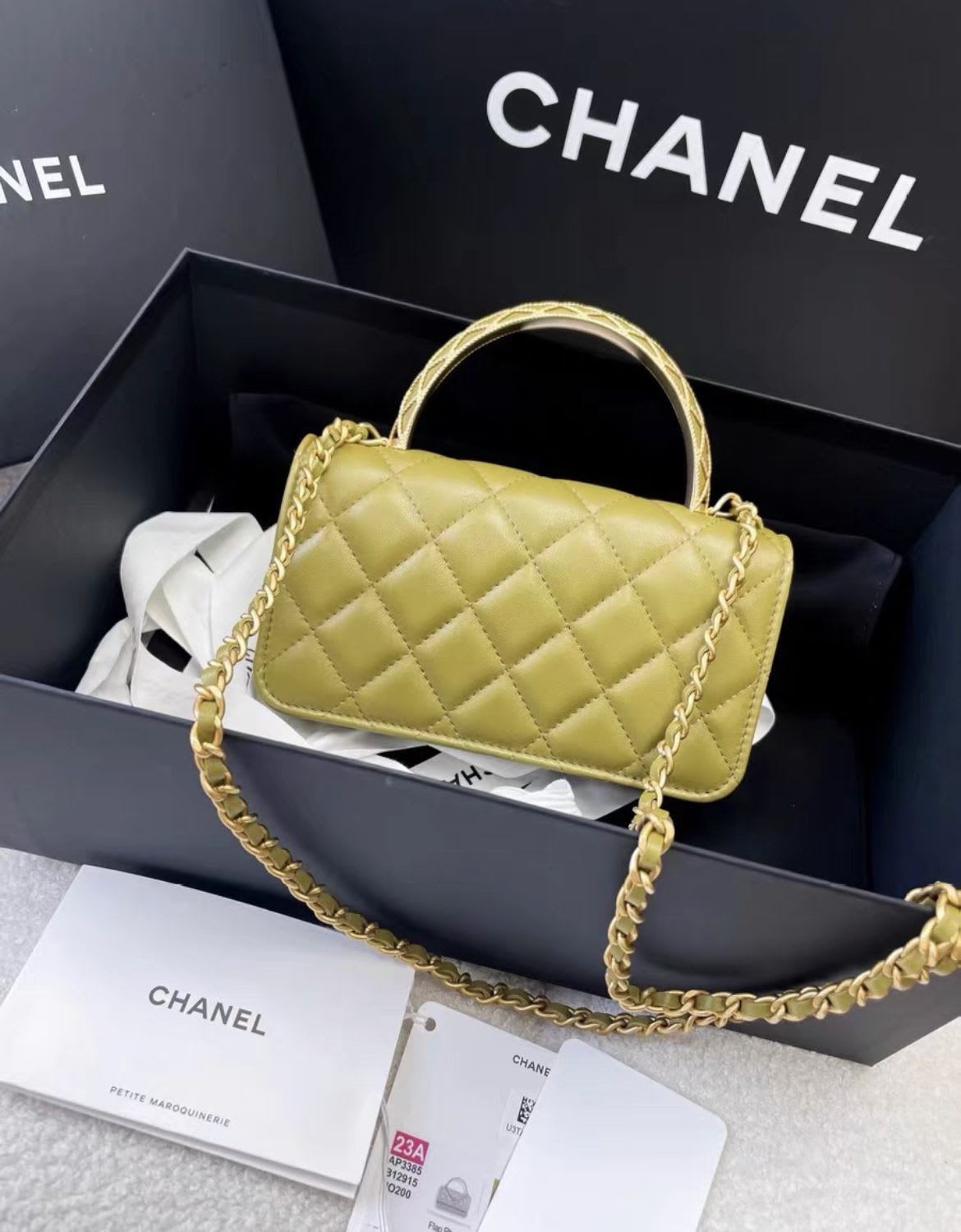 Chanel Luxury Leather Gold Handbag Style 14