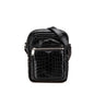 Saint Laurent Sid Croco Embossed Leather Shoulder Bag