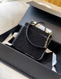 Chanel 22Aw Black Tweed Patent Leather Chain Bag
