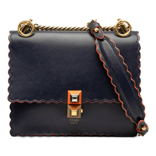 Fendi Kan I Leather Shoulder Bag