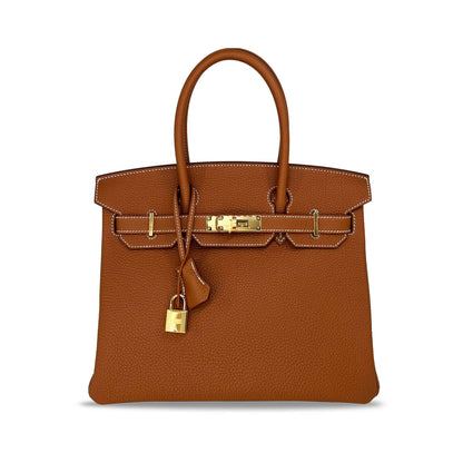 Top Quality Brown Luxury Hermes Birkin Togo B30 Ghw Designer Bag