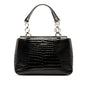 Saint Laurent Crocodile-Embossed Leather Handbag