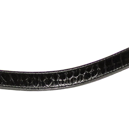 Saint Laurent Crocodile-Embossed Leather Handbag